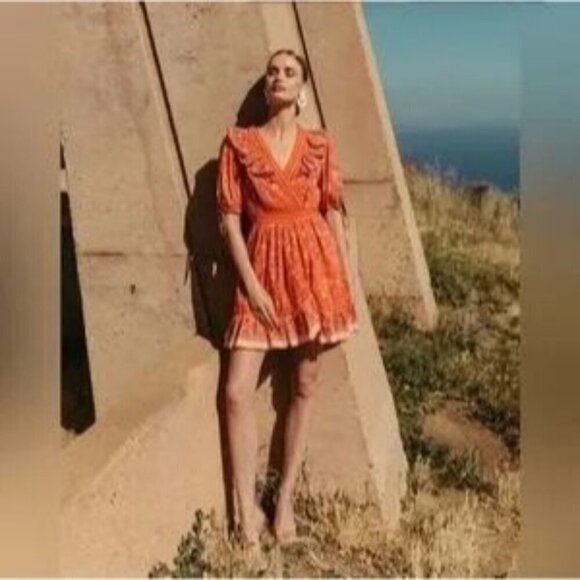 NEW Cleobella Size Medium Dress Wrap Mini Short Blair Tassel Cuff - Picture 5 of 16